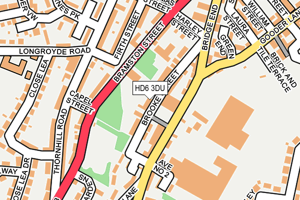 HD6 3DU map - OS OpenMap – Local (Ordnance Survey)