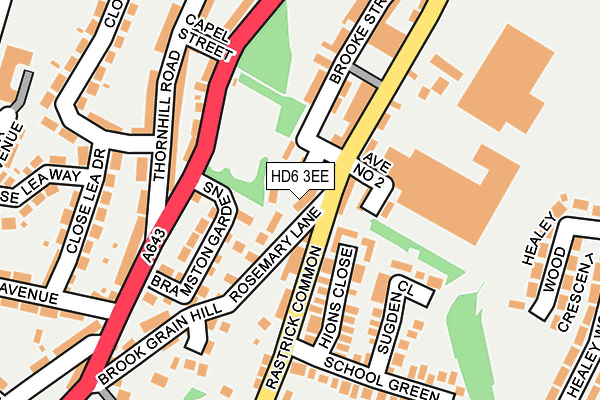 HD6 3EE map - OS OpenMap – Local (Ordnance Survey)