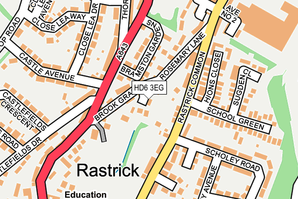 HD6 3EG map - OS OpenMap – Local (Ordnance Survey)