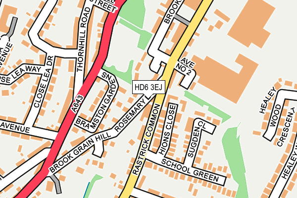 HD6 3EJ map - OS OpenMap – Local (Ordnance Survey)