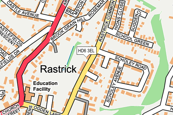 HD6 3EL map - OS OpenMap – Local (Ordnance Survey)