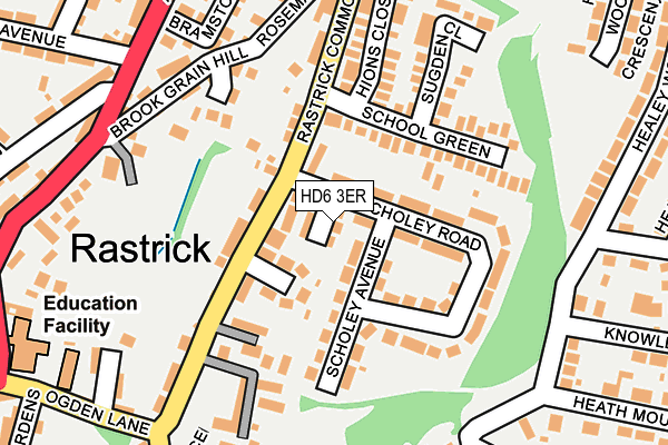 HD6 3ER map - OS OpenMap – Local (Ordnance Survey)