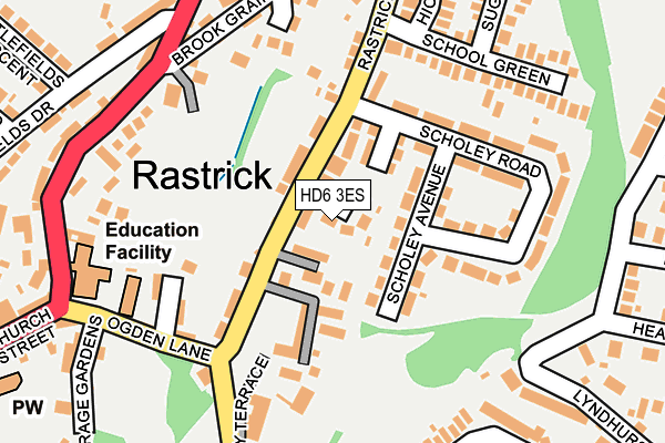 HD6 3ES map - OS OpenMap – Local (Ordnance Survey)
