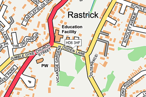 HD6 3HF map - OS OpenMap – Local (Ordnance Survey)