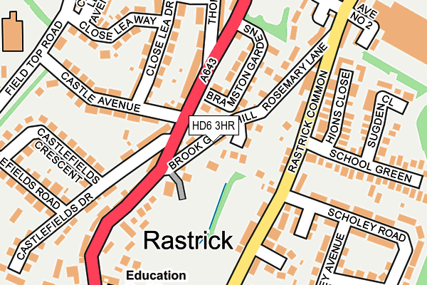 HD6 3HR map - OS OpenMap – Local (Ordnance Survey)