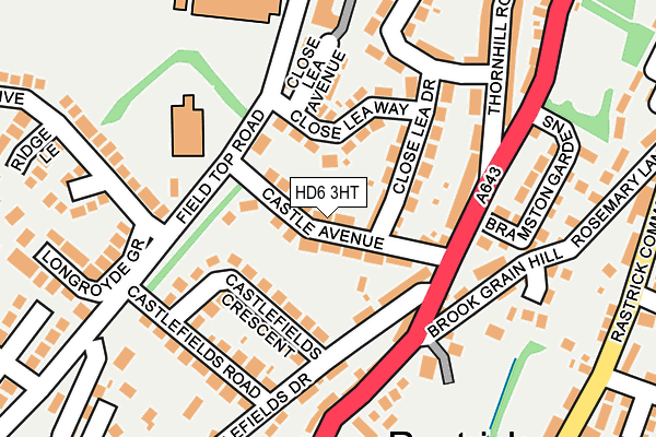 HD6 3HT map - OS OpenMap – Local (Ordnance Survey)