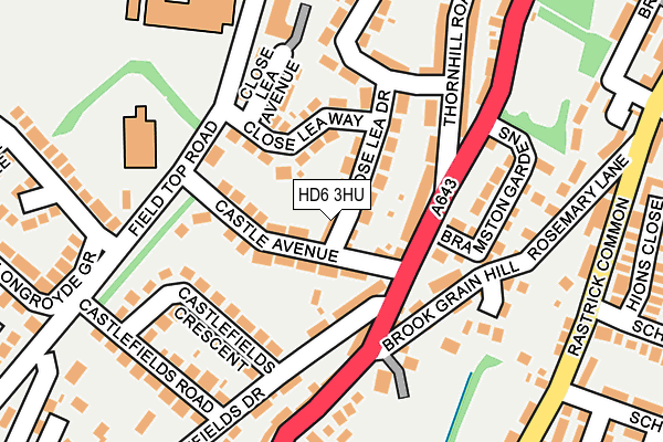 HD6 3HU map - OS OpenMap – Local (Ordnance Survey)