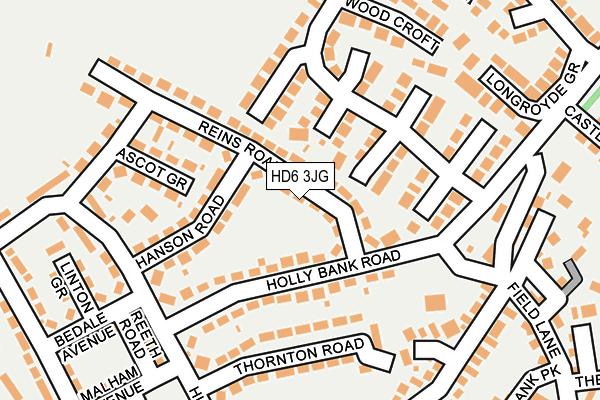 HD6 3JG map - OS OpenMap – Local (Ordnance Survey)