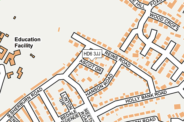HD6 3JJ map - OS OpenMap – Local (Ordnance Survey)