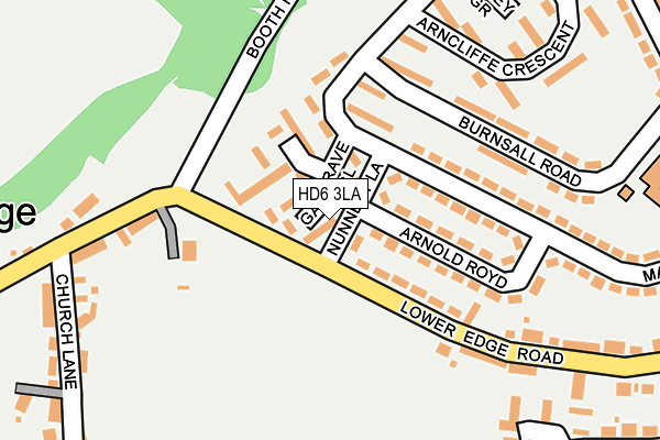 HD6 3LA map - OS OpenMap – Local (Ordnance Survey)