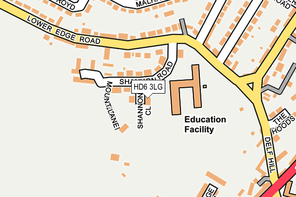 HD6 3LG map - OS OpenMap – Local (Ordnance Survey)