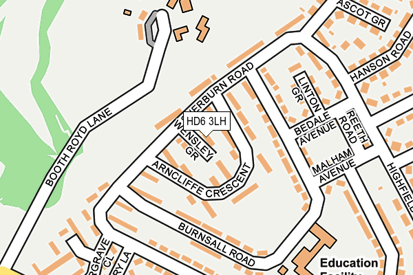 HD6 3LH map - OS OpenMap – Local (Ordnance Survey)