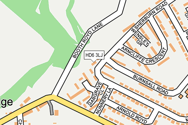 HD6 3LJ map - OS OpenMap – Local (Ordnance Survey)
