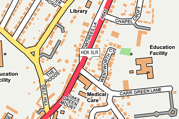 HD6 3LR map - OS OpenMap – Local (Ordnance Survey)