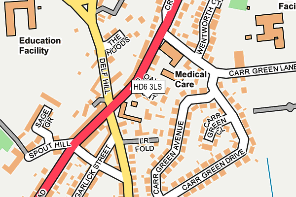 HD6 3LS map - OS OpenMap – Local (Ordnance Survey)