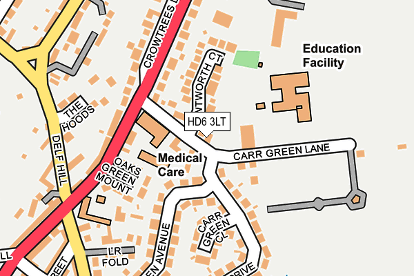 HD6 3LT map - OS OpenMap – Local (Ordnance Survey)