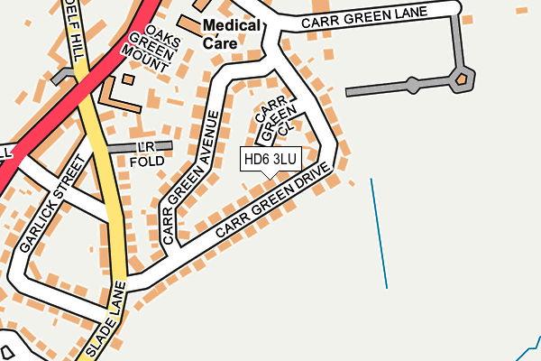 HD6 3LU map - OS OpenMap – Local (Ordnance Survey)