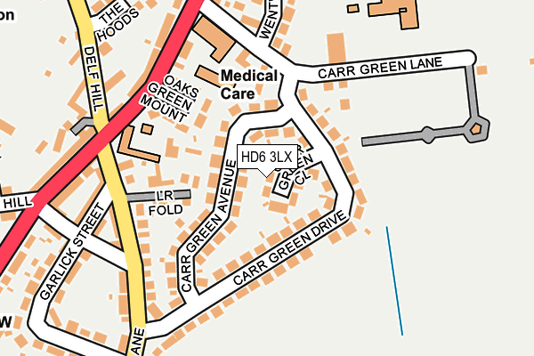 HD6 3LX map - OS OpenMap – Local (Ordnance Survey)