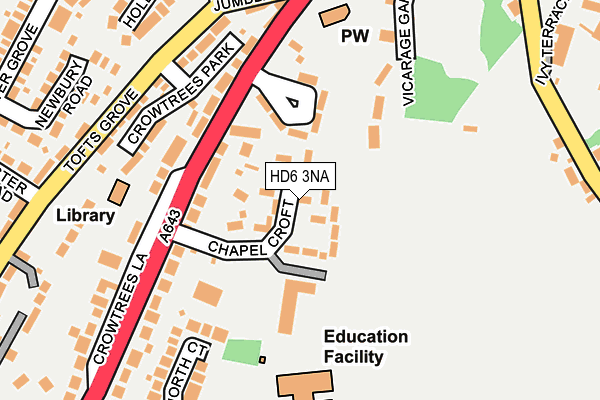 HD6 3NA map - OS OpenMap – Local (Ordnance Survey)