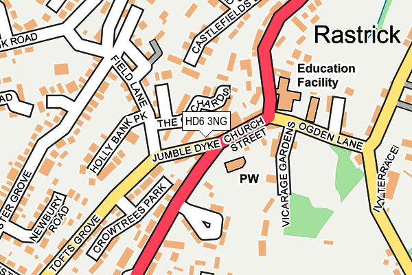 HD6 3NG map - OS OpenMap – Local (Ordnance Survey)