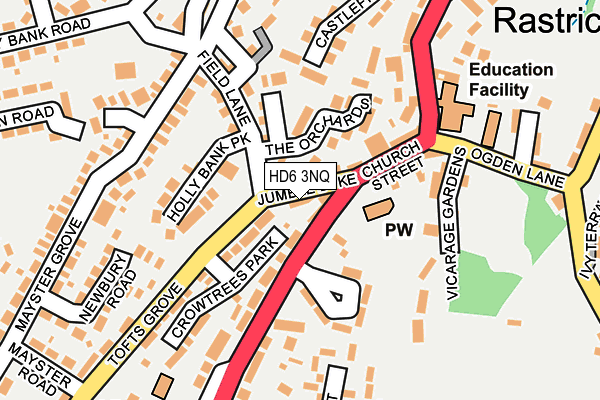 HD6 3NQ map - OS OpenMap – Local (Ordnance Survey)