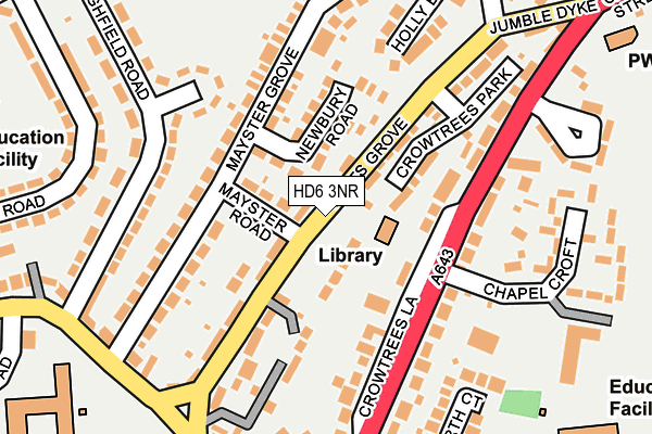 HD6 3NR map - OS OpenMap – Local (Ordnance Survey)