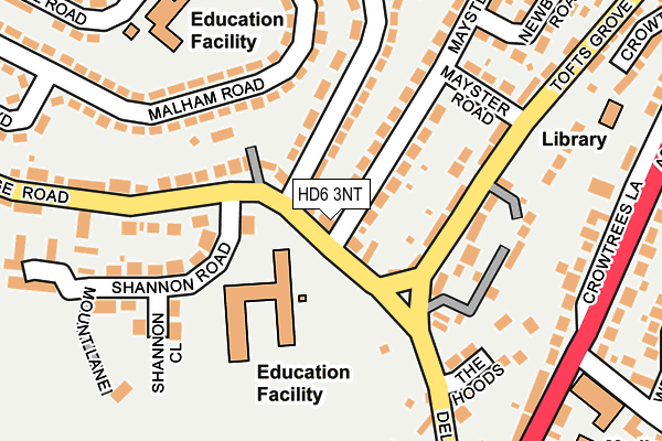 HD6 3NT map - OS OpenMap – Local (Ordnance Survey)