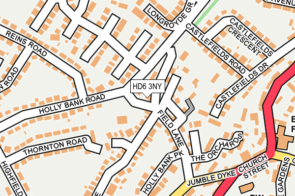 HD6 3NY map - OS OpenMap – Local (Ordnance Survey)