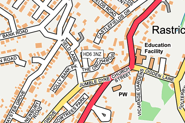 HD6 3NZ map - OS OpenMap – Local (Ordnance Survey)