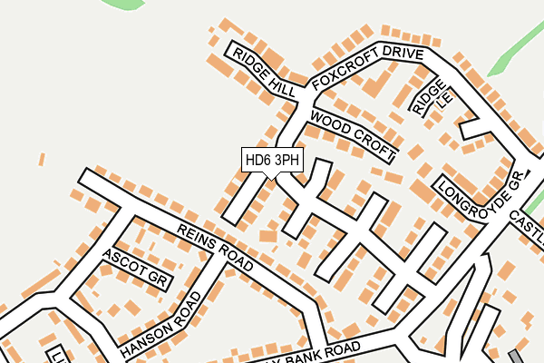 HD6 3PH map - OS OpenMap – Local (Ordnance Survey)