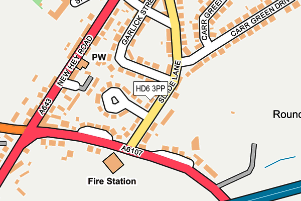 HD6 3PP map - OS OpenMap – Local (Ordnance Survey)