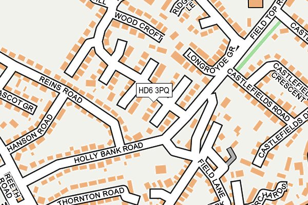 HD6 3PQ map - OS OpenMap – Local (Ordnance Survey)