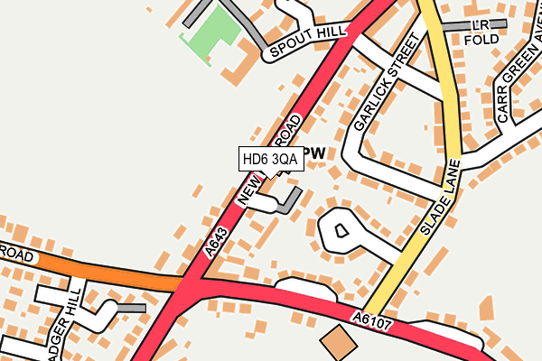 HD6 3QA map - OS OpenMap – Local (Ordnance Survey)