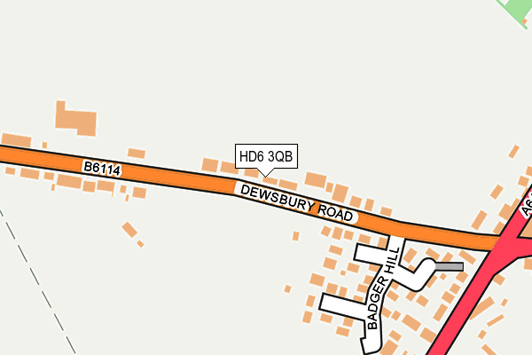 HD6 3QB map - OS OpenMap – Local (Ordnance Survey)