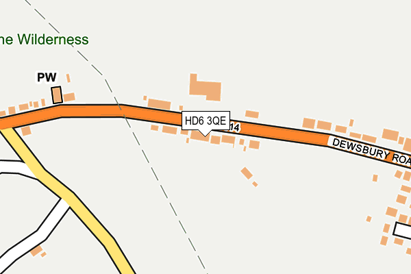 HD6 3QE map - OS OpenMap – Local (Ordnance Survey)