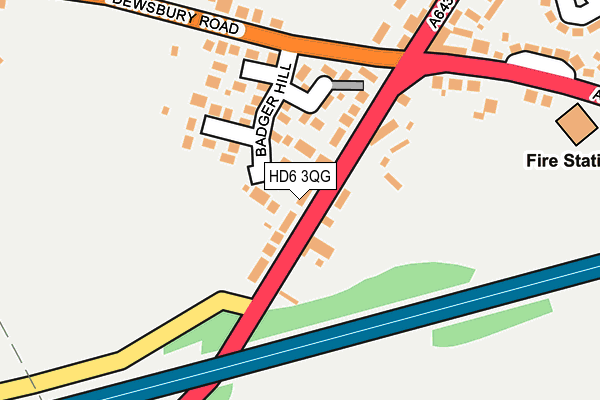 HD6 3QG map - OS OpenMap – Local (Ordnance Survey)