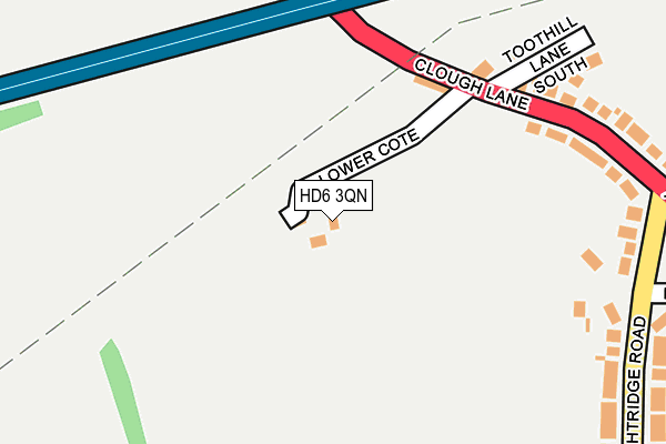 HD6 3QN map - OS OpenMap – Local (Ordnance Survey)