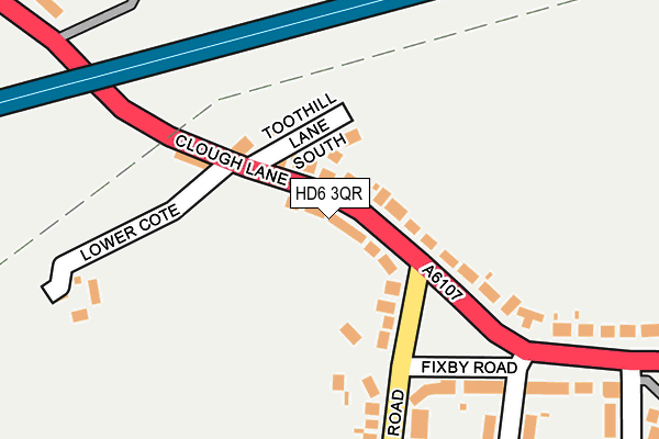 HD6 3QR map - OS OpenMap – Local (Ordnance Survey)