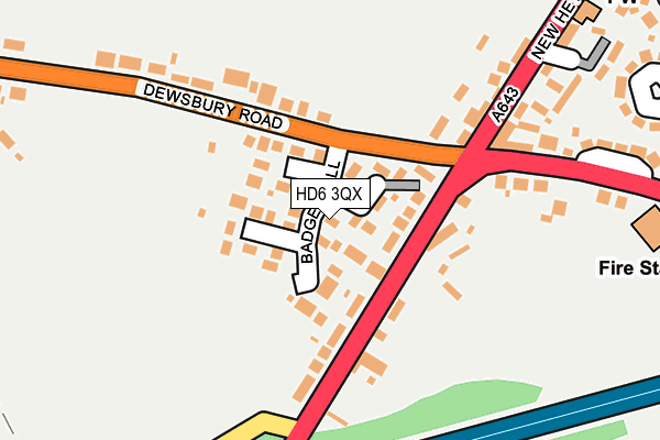 HD6 3QX map - OS OpenMap – Local (Ordnance Survey)