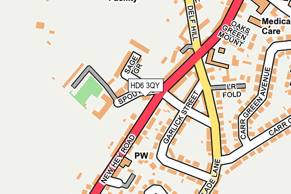 HD6 3QY map - OS OpenMap – Local (Ordnance Survey)