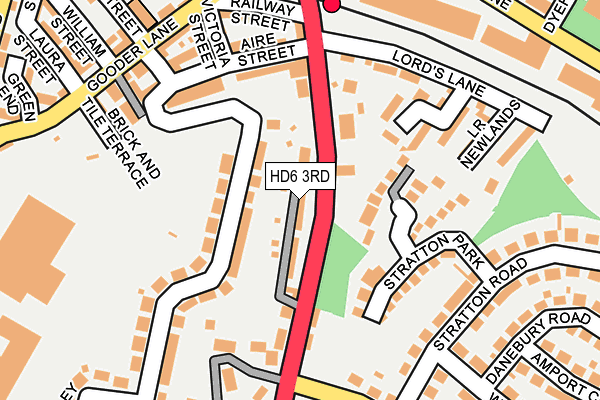 HD6 3RD map - OS OpenMap – Local (Ordnance Survey)