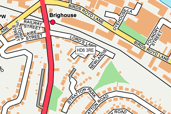 HD6 3RE map - OS OpenMap – Local (Ordnance Survey)