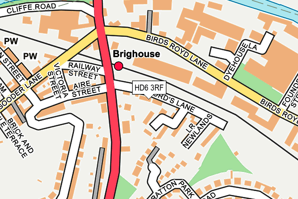 HD6 3RF map - OS OpenMap – Local (Ordnance Survey)