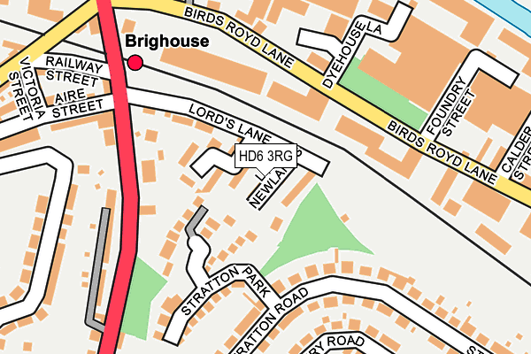 HD6 3RG map - OS OpenMap – Local (Ordnance Survey)