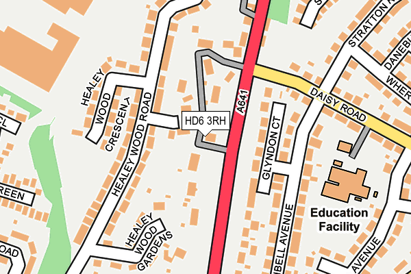 HD6 3RH map - OS OpenMap – Local (Ordnance Survey)