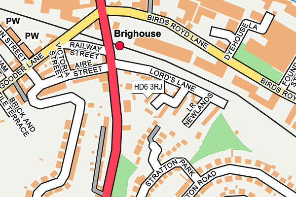 HD6 3RJ map - OS OpenMap – Local (Ordnance Survey)