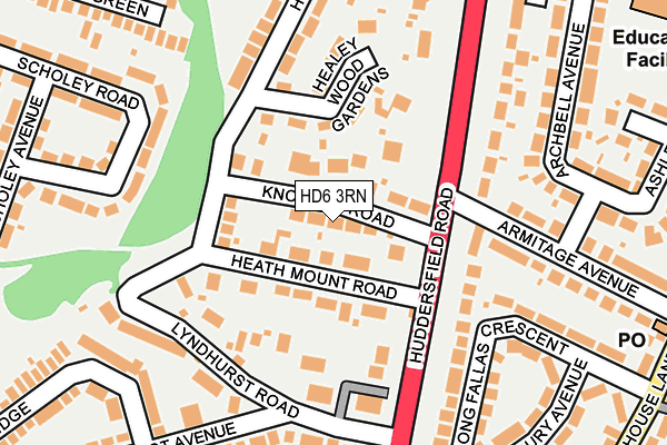 HD6 3RN map - OS OpenMap – Local (Ordnance Survey)