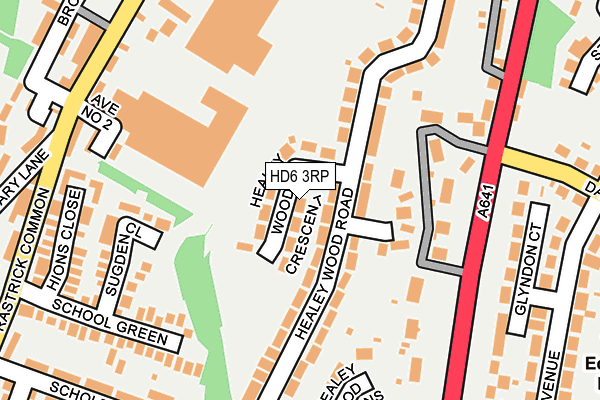 HD6 3RP map - OS OpenMap – Local (Ordnance Survey)