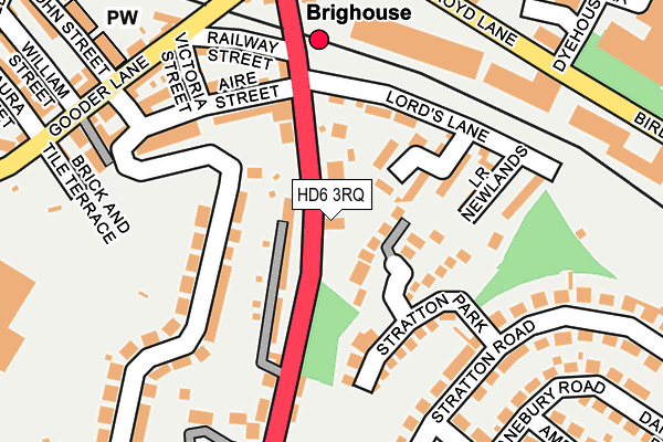 HD6 3RQ map - OS OpenMap – Local (Ordnance Survey)