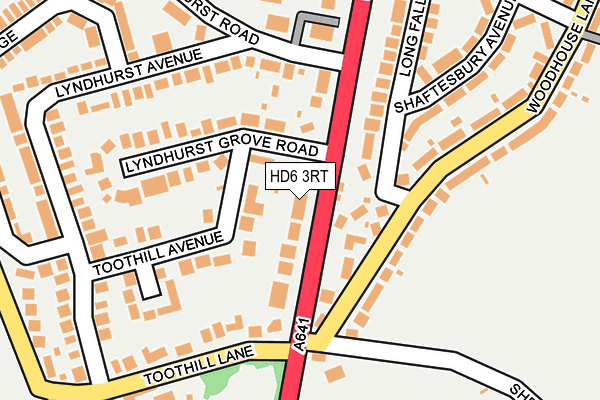 HD6 3RT map - OS OpenMap – Local (Ordnance Survey)